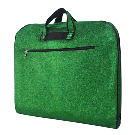 Green Glitter Gymnastics Competition Garment Bag and Cheer Dance Garme