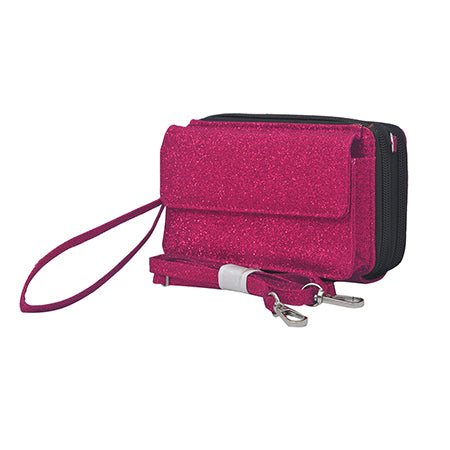 Hot Pink Glitter NGIL Canvas All in One Wallet | Mommywholesale.com
