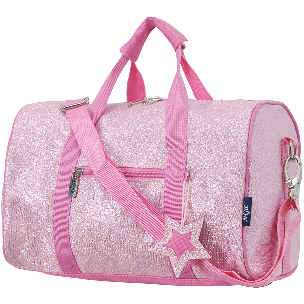Low-Cost Wholesale Pink Mini Glitter NGIL Duffel Bag In Bulk |  MommyWholesale.com