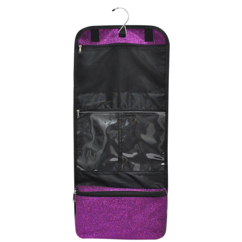 Low-Cost Wholesale Purple Glitter NGIL Traveling Toiletry Bag In Bulk |  MommyWholesale.com