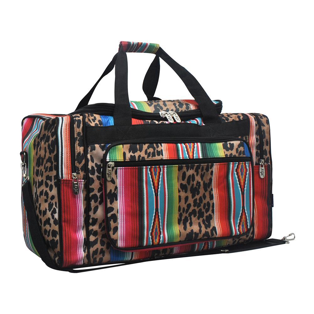 Leopard Sarape NGIL Canvas 20" Duffle Bag | MommyWholesae.com