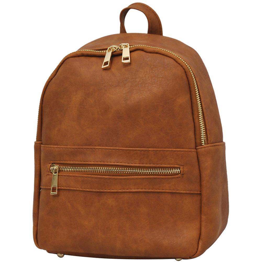 Light Brown NGIL Faux Leather Mini Backpack